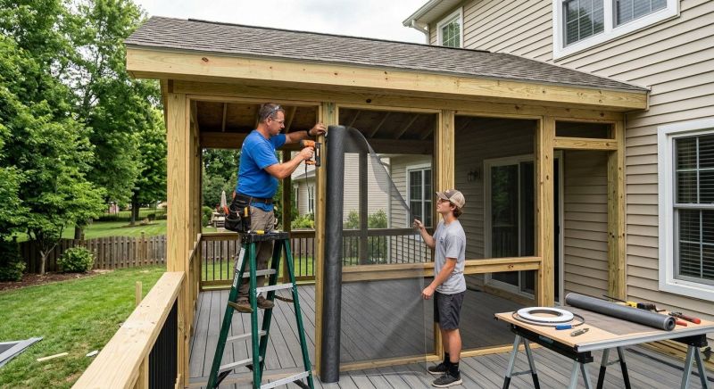 Screened In Porch Installation